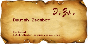 Deutsh Zsombor névjegykártya