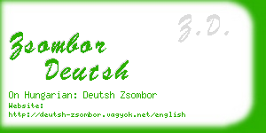 zsombor deutsh business card
